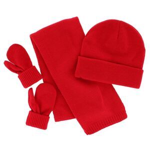 CTM Kids' One Size Winter Beanie Hat Mitten and Scarf Set by Wootie